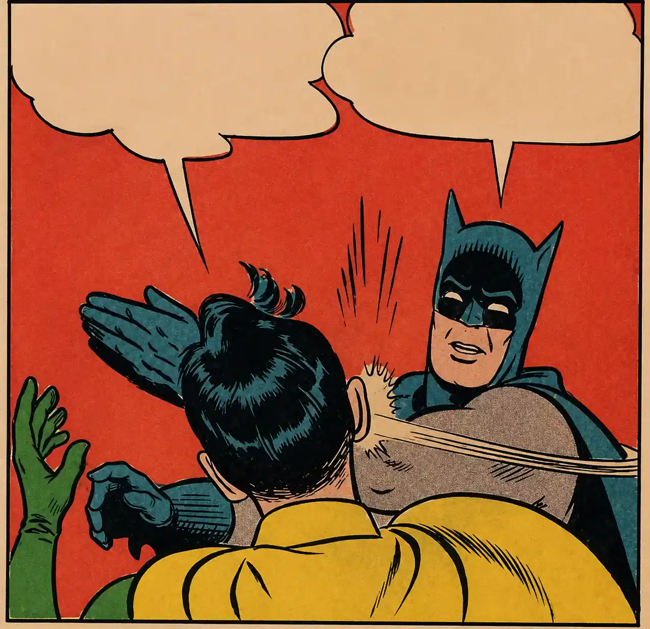 Batman Slapping Robin meme template