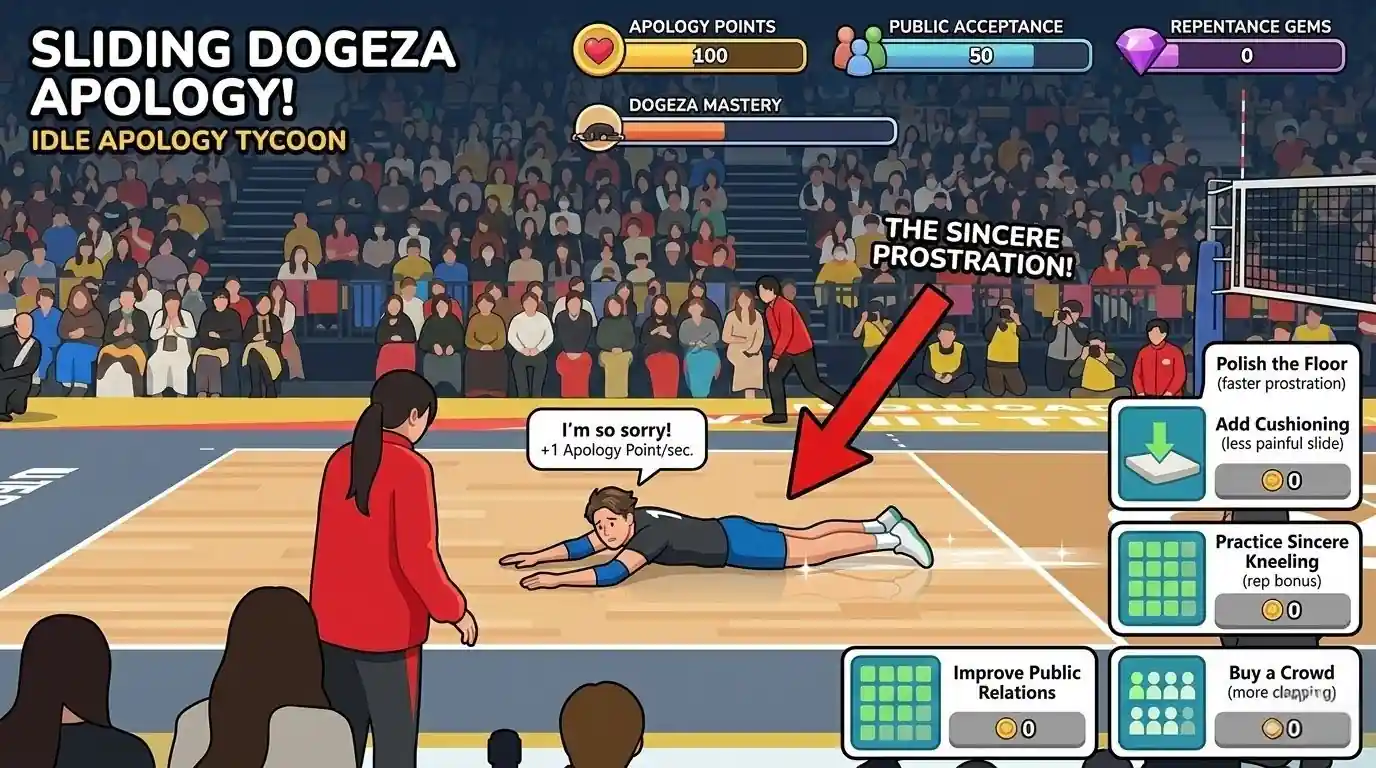 Sliding Dogeza apology gaming meme 2026 — funny sports gaming moment