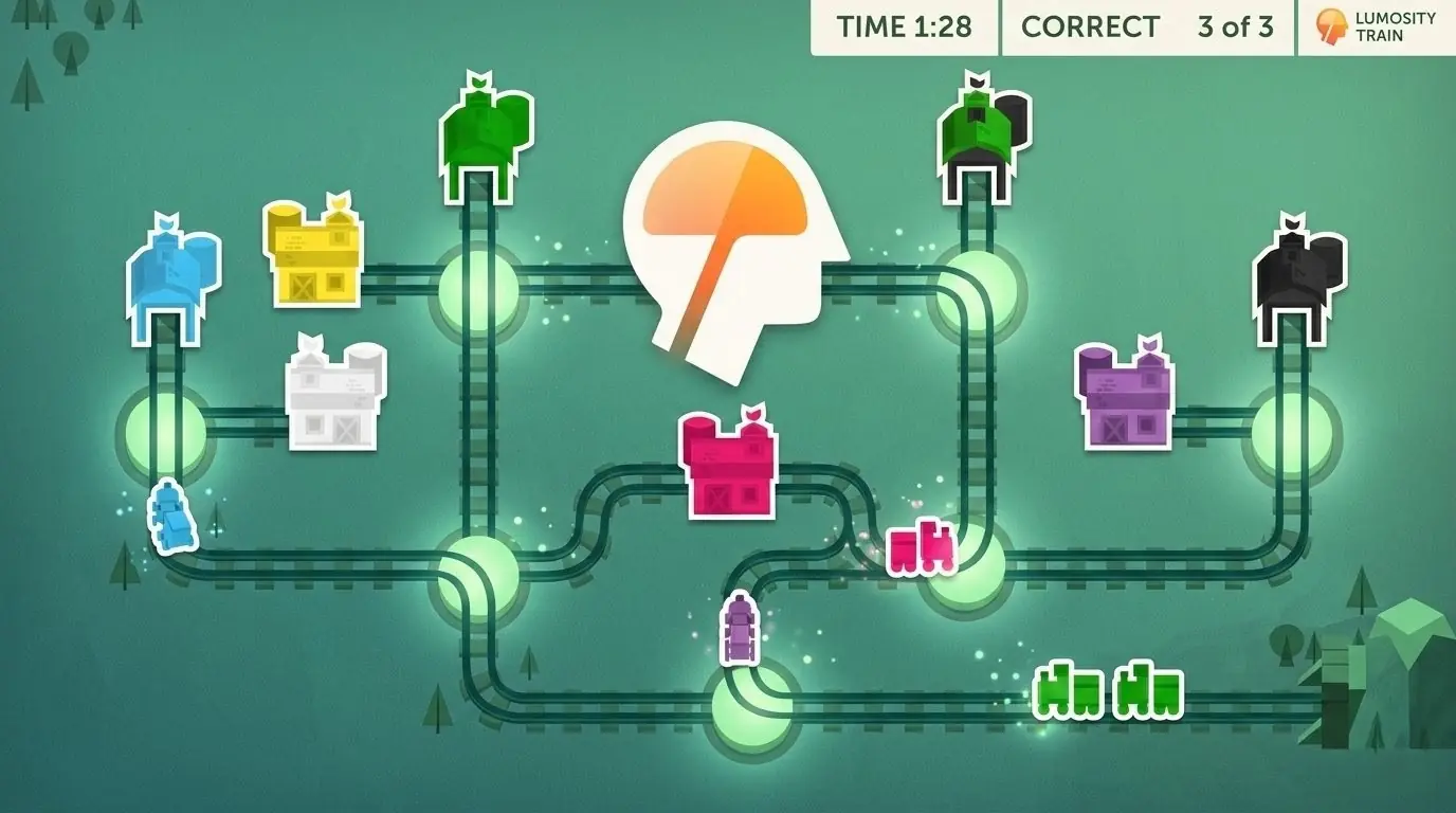Lumosity mind exercise puzzles screenshot — cognitive brain training word game 2026