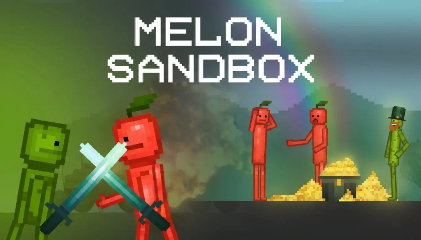 Melon Sandbox free browser game screenshot — physics sandbox online game 2026, no download