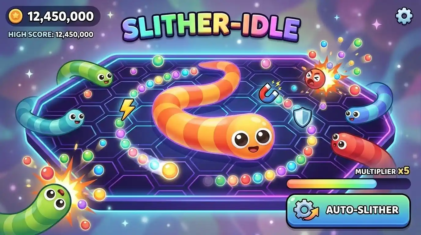 Slither.io free browser game screenshot — IO multiplayer online game 2026, no download