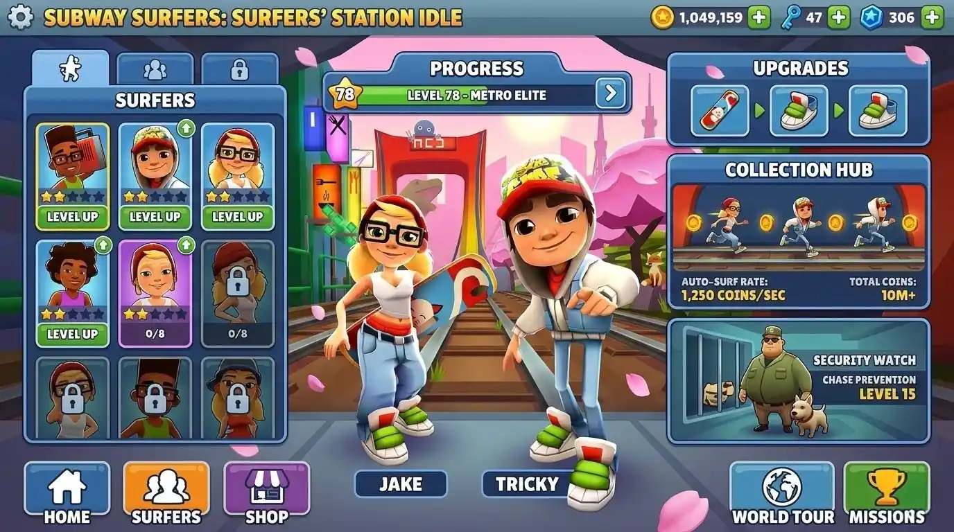Subway Surfers free browser game screenshot — endless runner online game 2026, no download