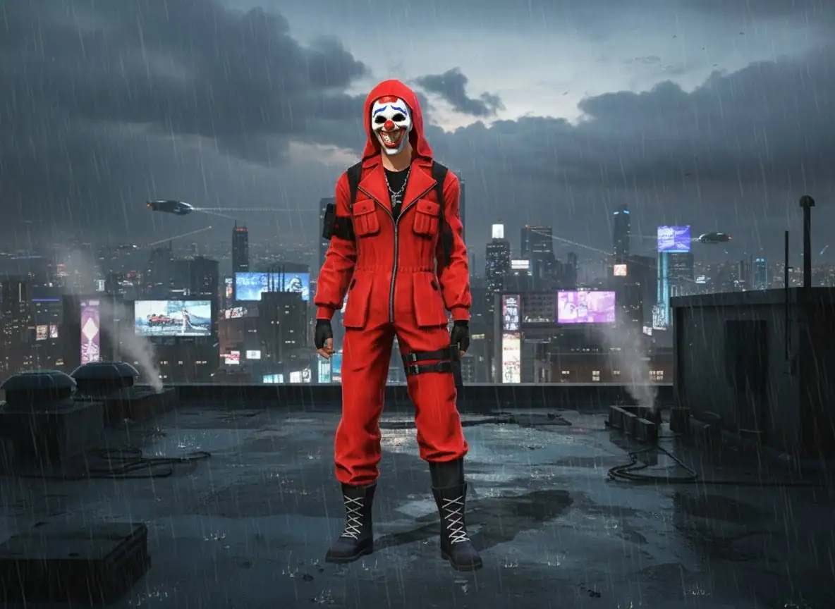 Red Criminal Bundle Free Fire dress screenshot — epic rare event outfit 2026