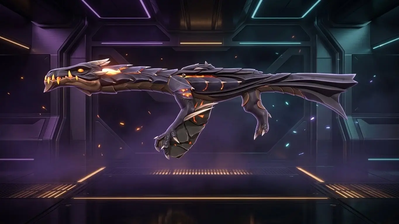 Elderflame Dragon Vandal Valorant skin screenshot — ultra dragon weapon skin 2026