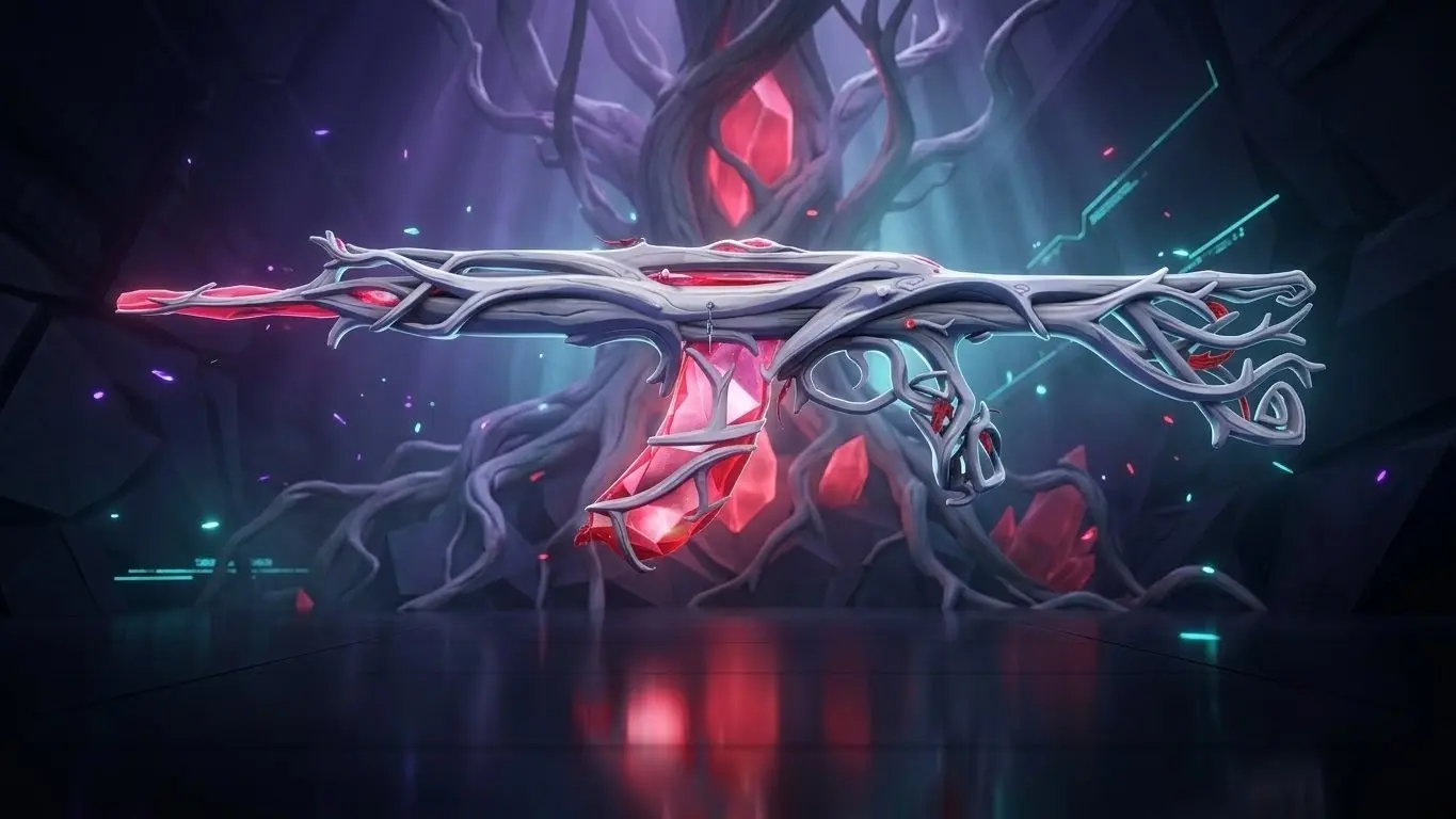 Gaia's Vengeance Vandal Valorant skin screenshot — tree finisher premium weapon skin 2026