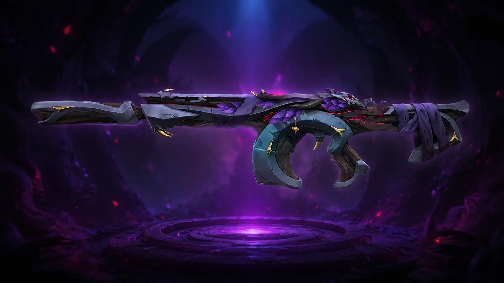 Nocturnum Phantom Valorant skin screenshot — dark dragon finisher weapon skin 2026