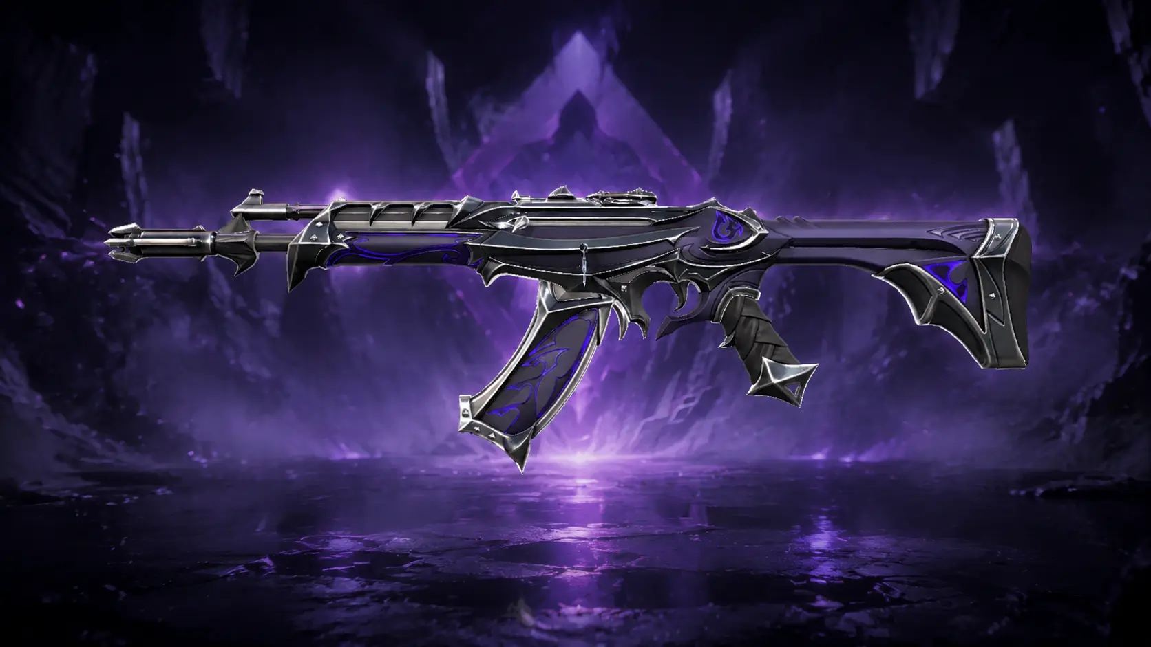 Reaver Vandal black variant Valorant skin screenshot — gothic premium weapon skin 2026